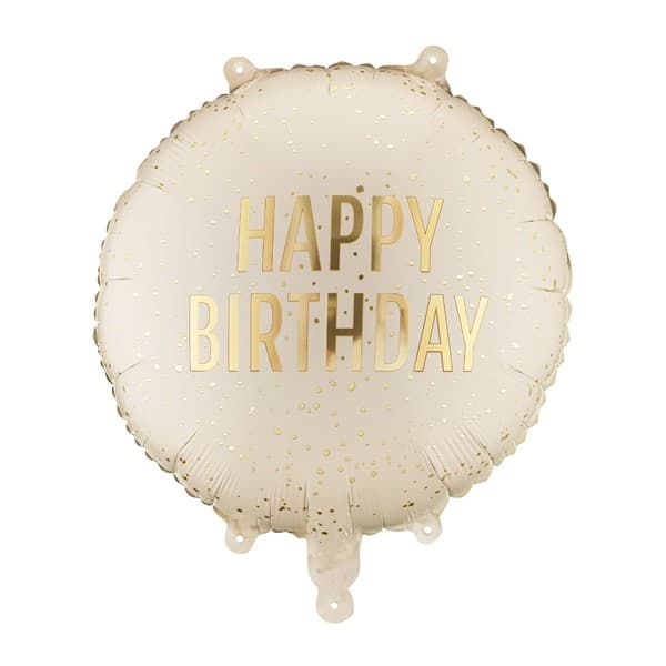 Balon Happy birthday bež 1