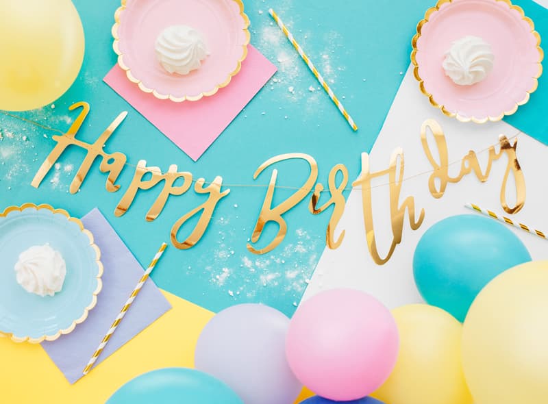 Happy birthday zlatni baner 3