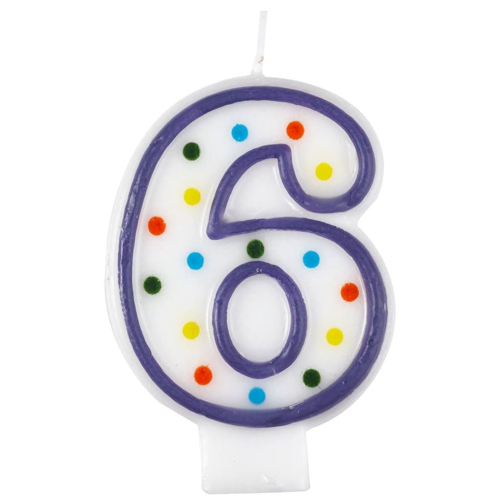 Polka dot svjećica broj 6 1