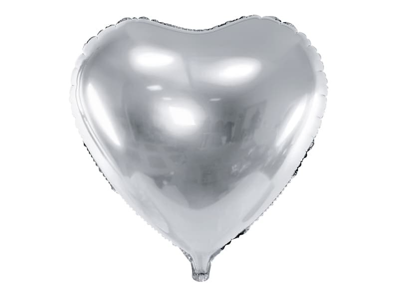 Balon srce srebrno 1