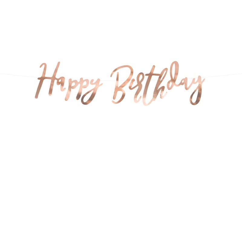 Happy birthday rose gold baner 1