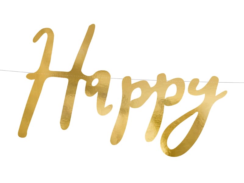 Happy birthday zlatni baner 2