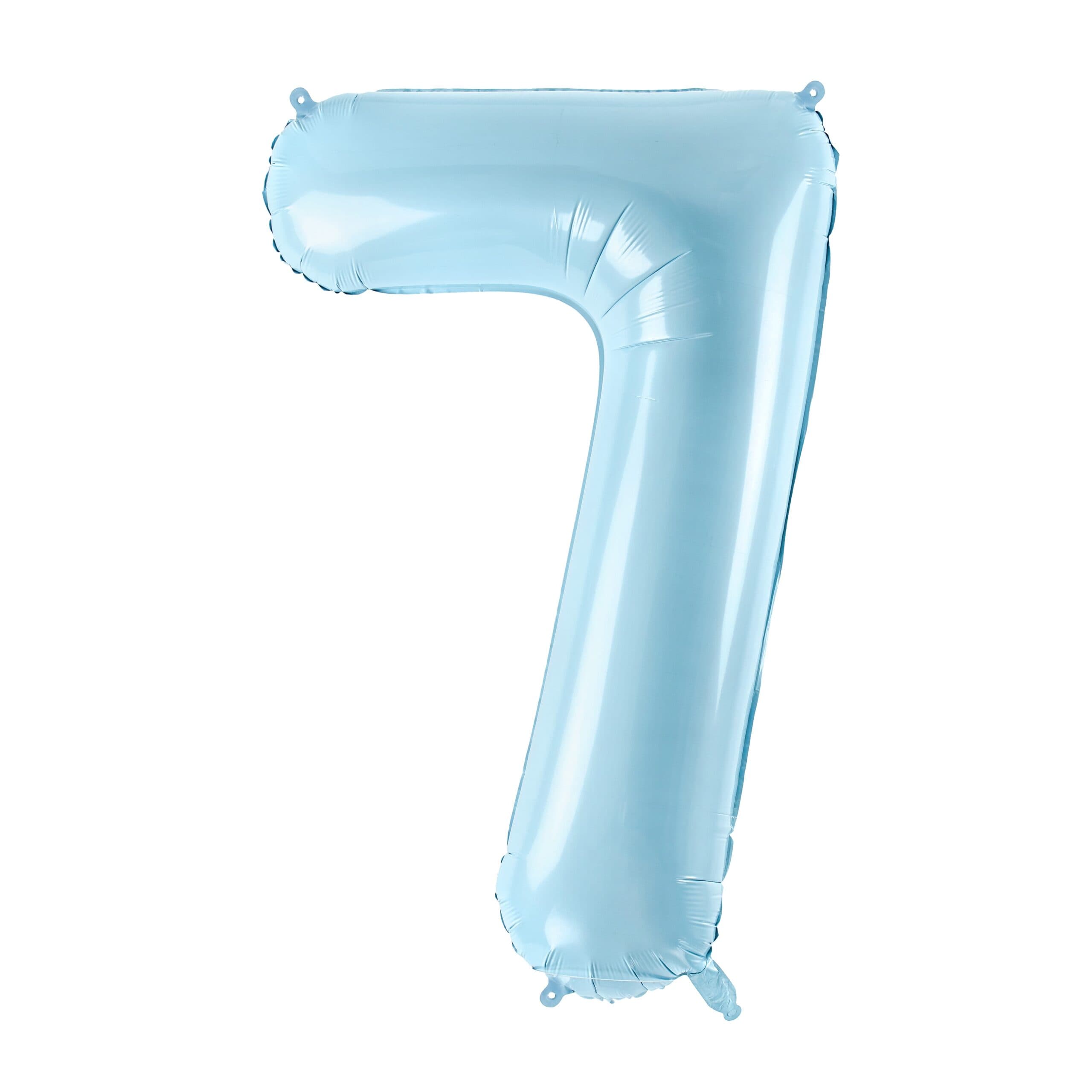 Pastel plavi veći balon broj 7 1