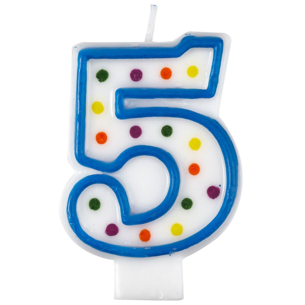 Polka dot svjećica broj 5 1