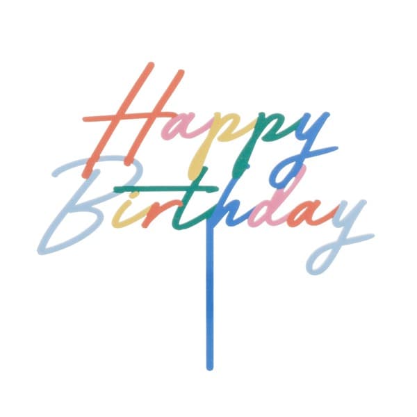 Šareni HBD toper za tortu 1