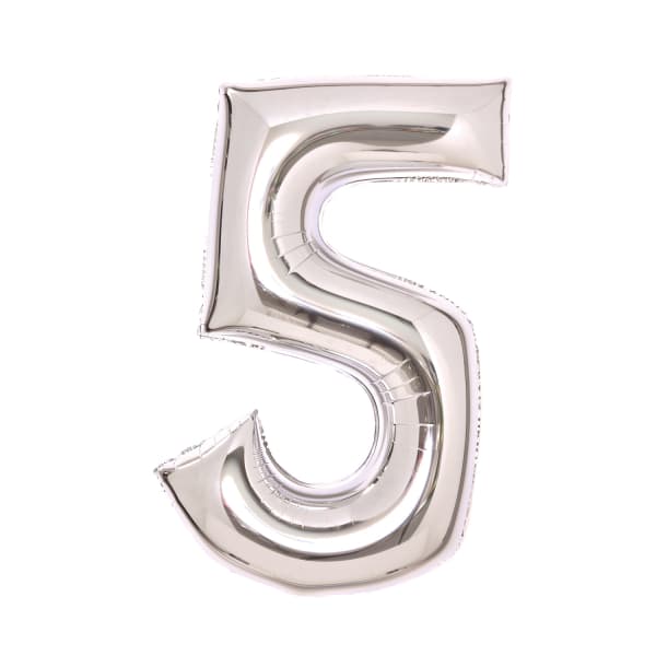 Srebrni balon broj 5 1