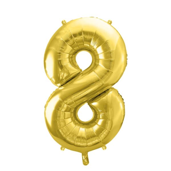 Svijetlozlatni balon broj 8 1