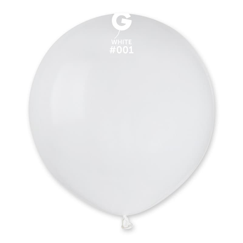 Lateks balon u bijeloj boji 19" 1