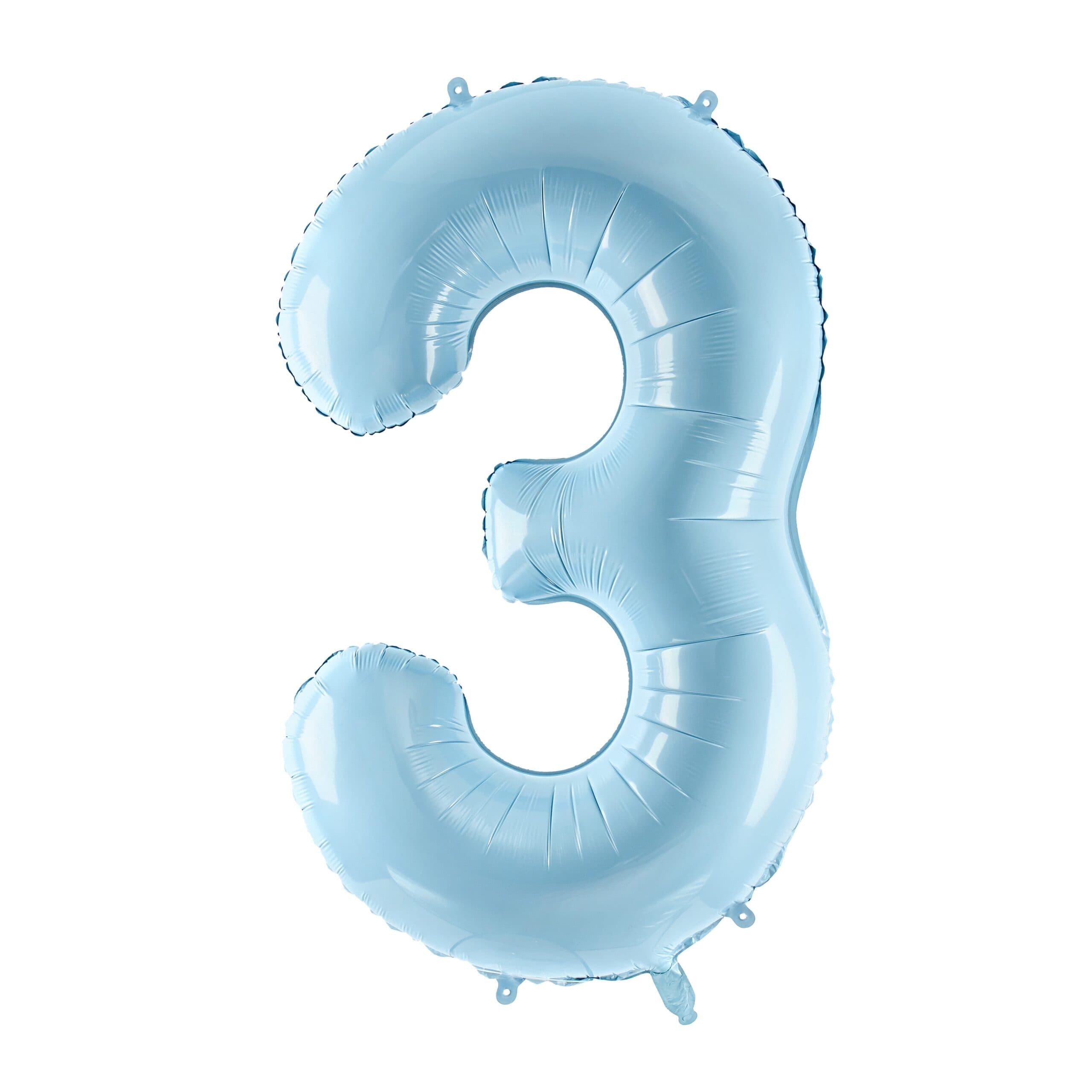 Pastel plavi veći balon broj 3 1
