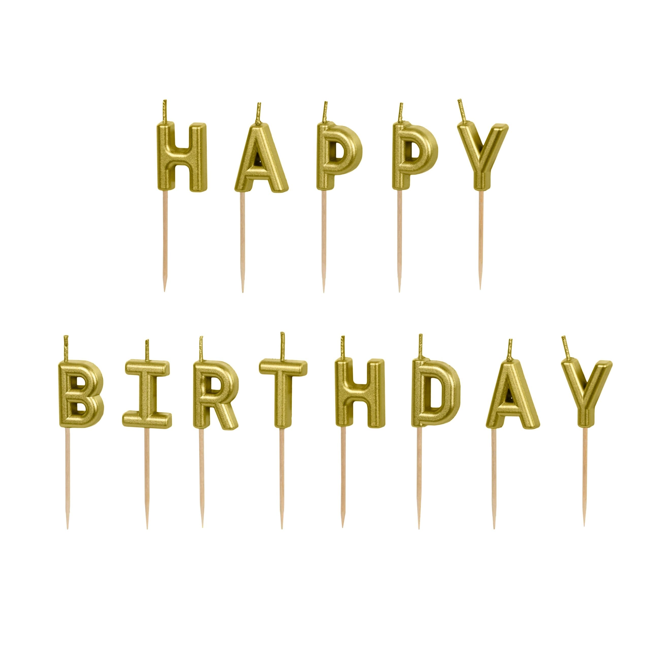 Zlatne svjećice Happy birthday 1