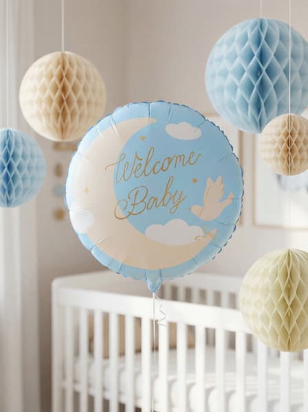 Balon Welcome baby plavi 2