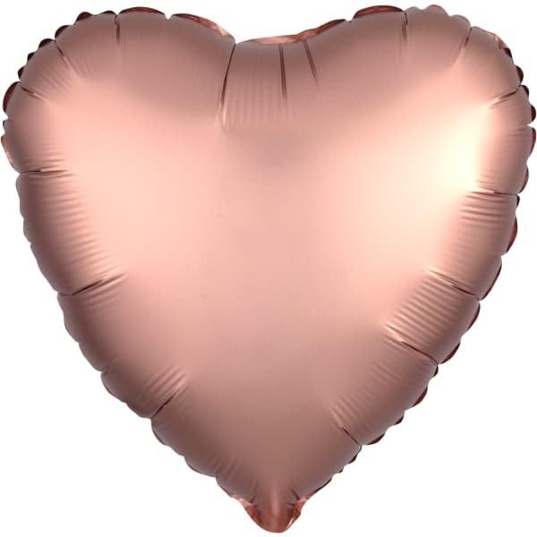 Rose copper silk balon u obliku srca 1