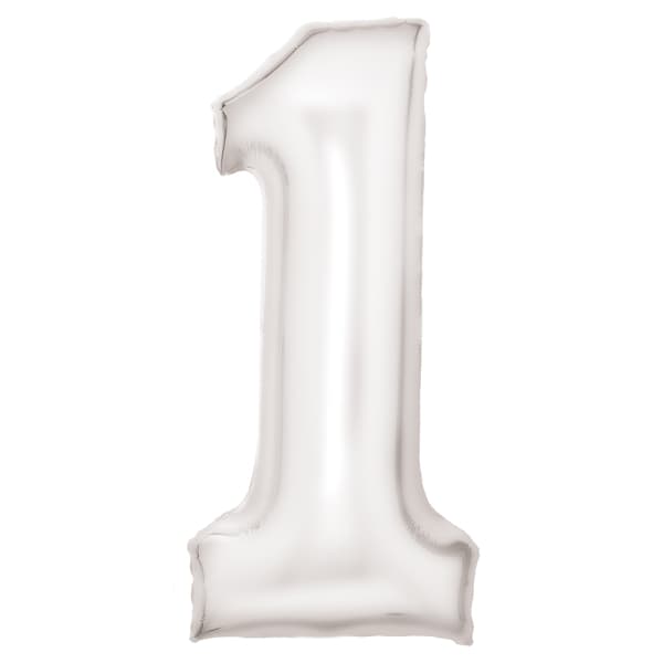 Bijeli silk balon broj 1 1