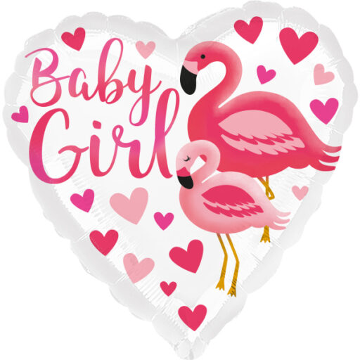 Balon baby girl flamingo