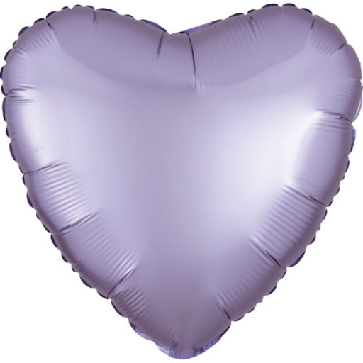 Lilac silk balon u obliku srca