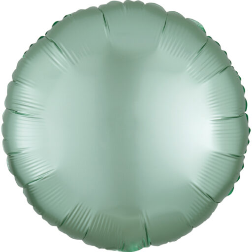 Mint green silk balon u obliku kruga