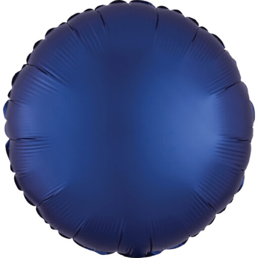 Navy blue silk balon u obliku kruga