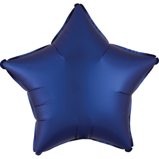 Navy blue silk balon u obliku zvijezde