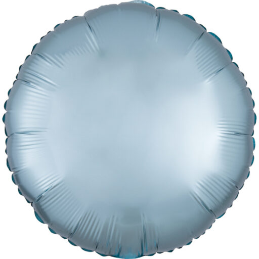 Pastel blue silk balon u obliku kruga