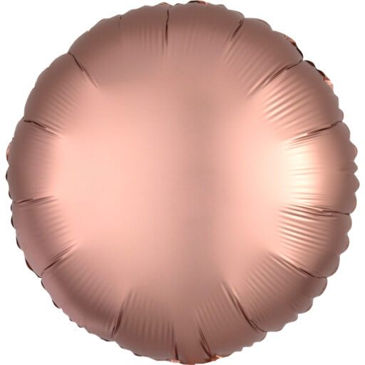 Rose copper silk balon u obliku kruga