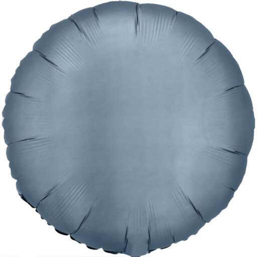 Steel blue silk balon u obliku kruga