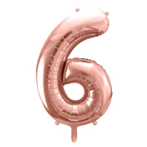 Rose gold veći balon broj 6