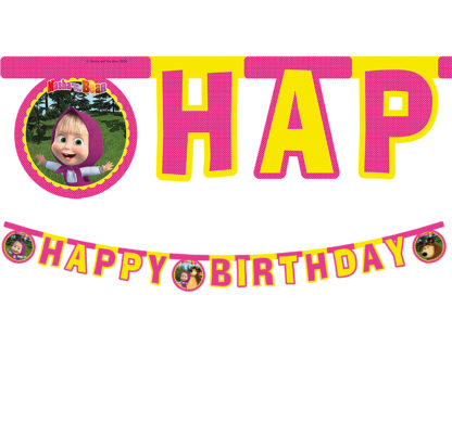 Masha & the Bear "Happy Birthday" baner