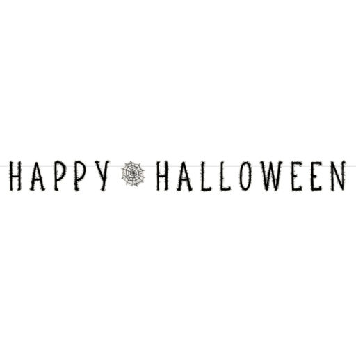 Spiderweb Happy Halloween baner